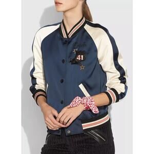 Coach 1941 reversible souvenir  varsity bomber jacket satin S